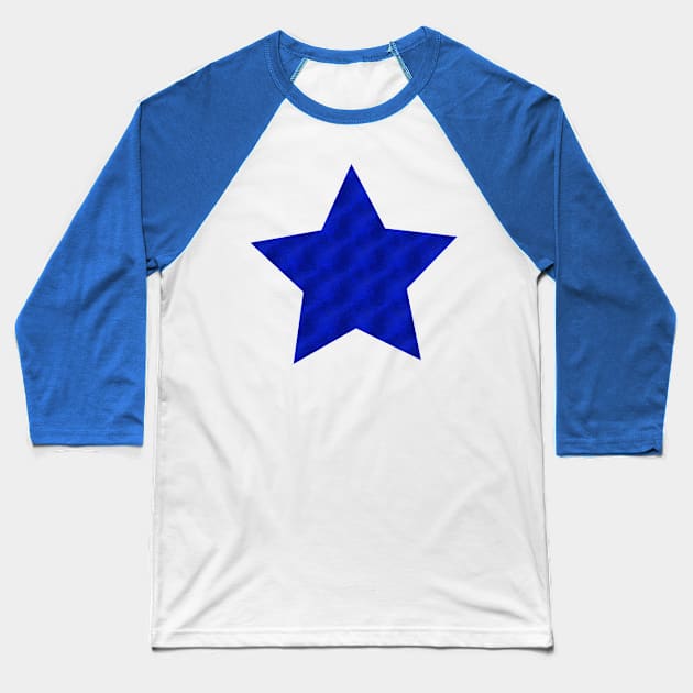 Dark Blue Star Baseball T-Shirt by MarieStar